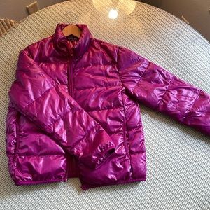 Souris Mini Puffer Jacket - Small, Raspberry Color | Size G